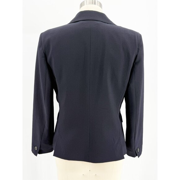 WEEKEND MaxMara Wool Navy Blue 2-button Fitted Blazer 6 - Picture 3 of 11